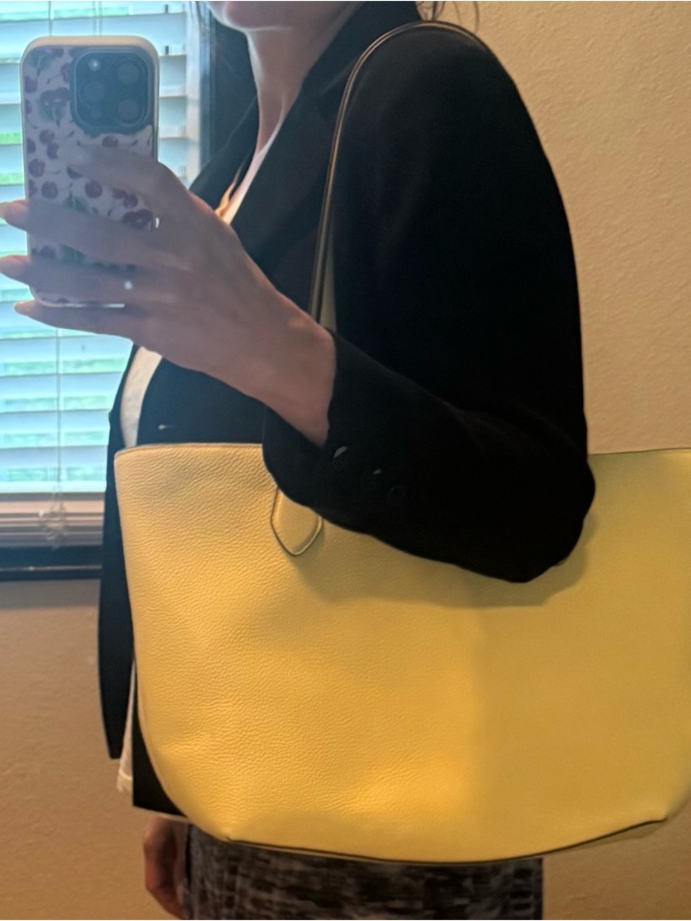 kate spade Yellow Pebbled Leather Tote with Matching Wristlet - Picture 8 of 8